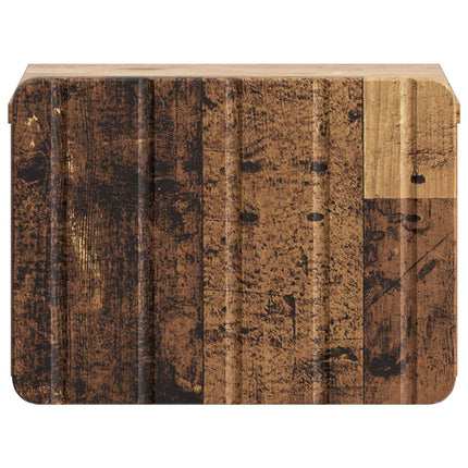 Väggmonterat Sängbord med låda Gammalt trä 33 x 34,5 x 24 cm