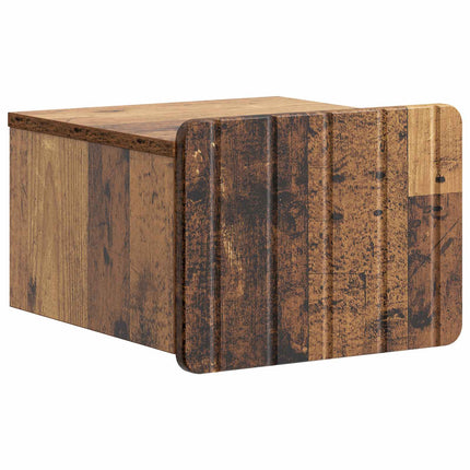 Väggmonterat Sängbord 2 pcs Gammalt trä 33 x 34,5 x 24 cm