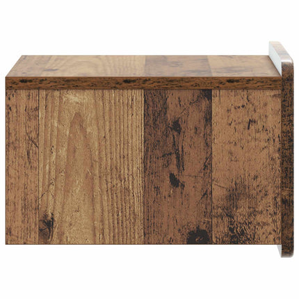 Väggmonterat Sängbord 2 pcs Gammalt trä 33 x 34,5 x 24 cm