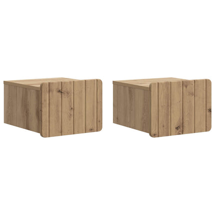 Väggmonterat Sängbord 2 pcs Artisan-ek 33 x 34,5 x 24 cm
