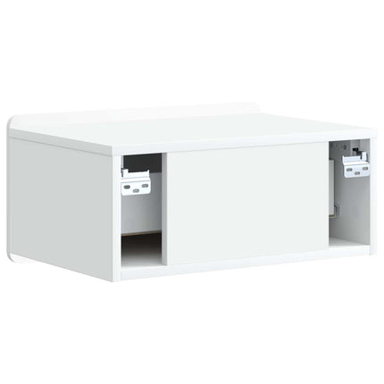 Väggmonterat Sängbord Vit 49 x 34,5 x 24 cm Konstruerat trä