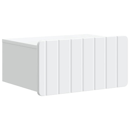Väggmonterat Sängbord med låda 2 pcs Vit 49 x 34,5 x 24 cm
