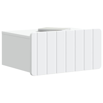Väggmonterat Sängbord med låda 2 pcs Vit 49 x 34,5 x 24 cm