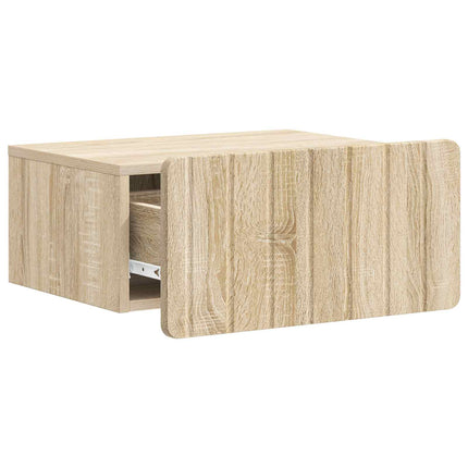 Väggmonterat Sängbord 2 pcs Sonoma-ek 49 x 34,5 x 24 cm