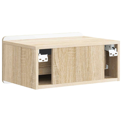 Väggmonterat Sängbord 2 pcs Sonoma-ek 49 x 34,5 x 24 cm