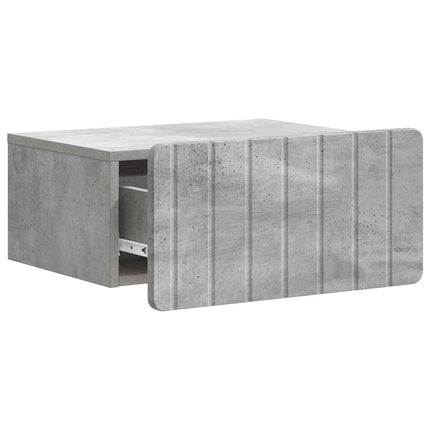 Väggmonterat Sängbord 2 pcs Betonggrå 49 x 34,5 x 24 cm