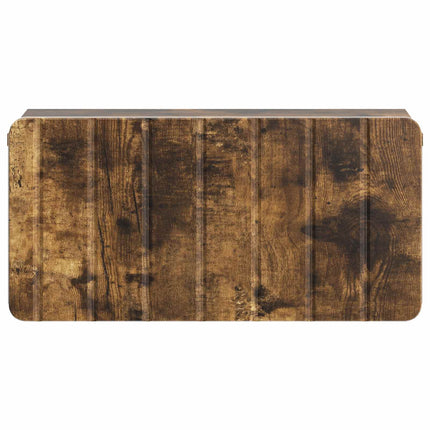 Väggmonterat Sängbord med låda 2 pcs Rökt ek 49 x 34,5 x 24 cm