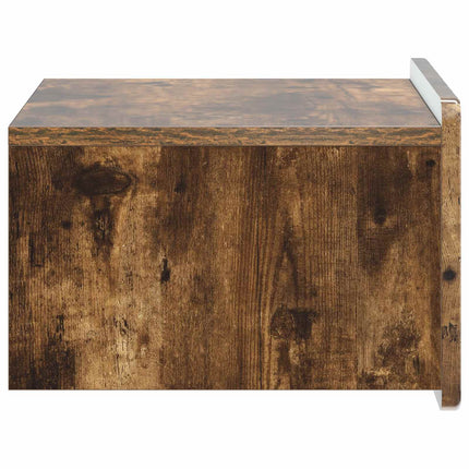 Väggmonterat Sängbord med låda 2 pcs Rökt ek 49 x 34,5 x 24 cm