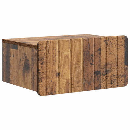 Väggmonterat Sängbord 2 pcs Gammalt trä 49 x 34,5 x 24 cm