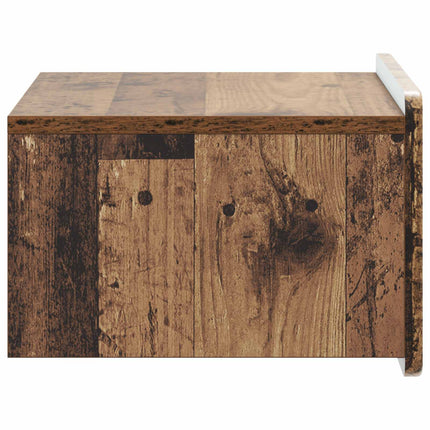 Väggmonterat Sängbord 2 pcs Gammalt trä 49 x 34,5 x 24 cm