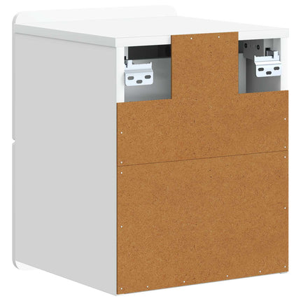 Väggmonterat Sängbord Vit 33 x 34,5 x 43 cm Konstruerat trä