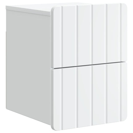 Väggmonterat Sängbord med låda 2 pcs Vit 33 x 34,5 x 43 cm