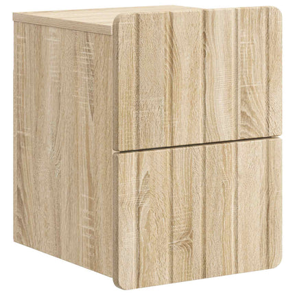 Väggmonterat Sängbord 2 pcs Sonoma-ek 33 x 34,5 x 43 cm