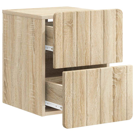 Väggmonterat Sängbord 2 pcs Sonoma-ek 33 x 34,5 x 43 cm
