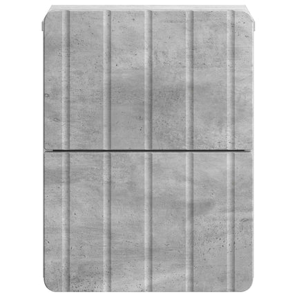 Väggmonterat Sängbord 2 pcs Betonggrå 33 x 34,5 x 43 cm