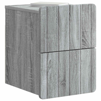 Väggmonterat Sängbord 2 pcs Grå sonoma-ek 33 x 34,5 x 43 cm