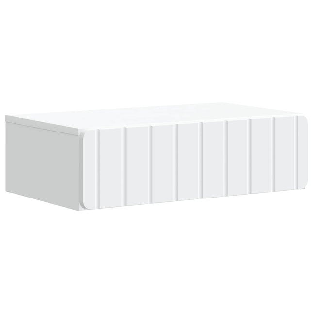 Väggmonterad sidobord Vit 59 x 34,5 x 17 cm Konstruerat trä