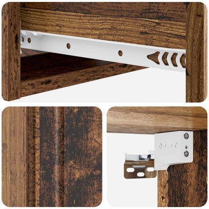Väggmonterad sidobord Gammalt trä 59 x 34,5 x 17 cm