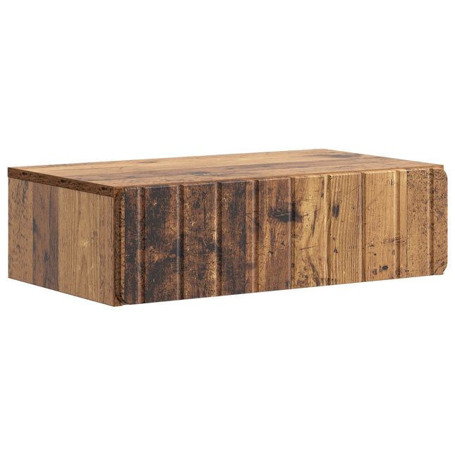 Väggmonterad sidobord Gammalt trä 59 x 34,5 x 17 cm