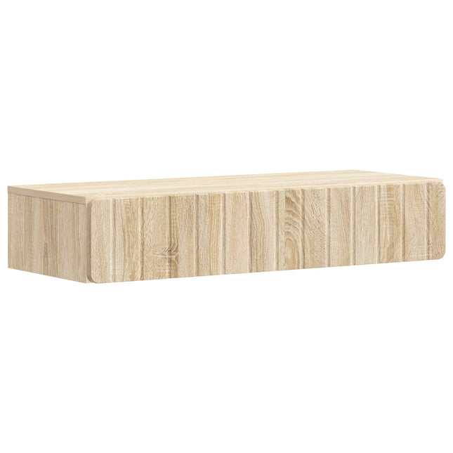 Väggmonterad sidobord Sonoma-ek 87,5 x 34,5 x 17 cm