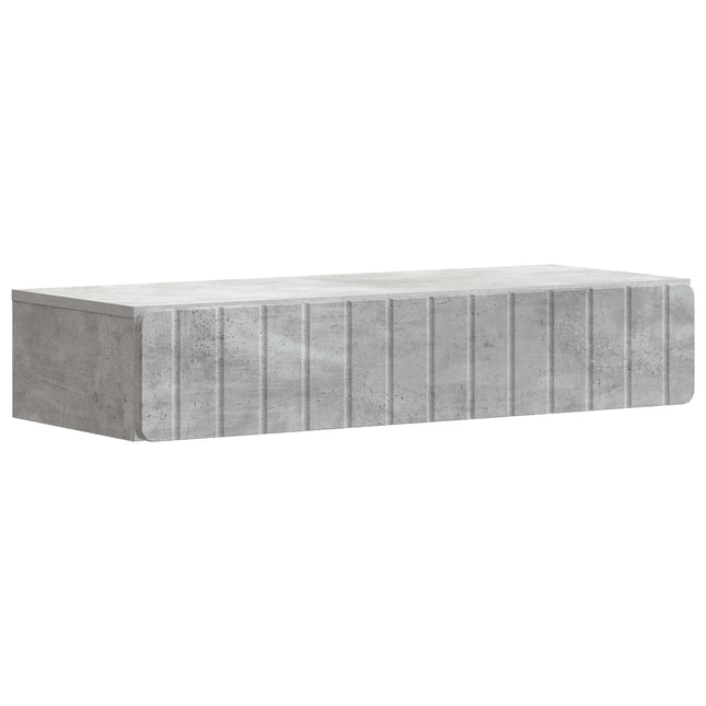 Väggmonterad sidobord Betonggrå 87,5 x 34,5 x 17 cm