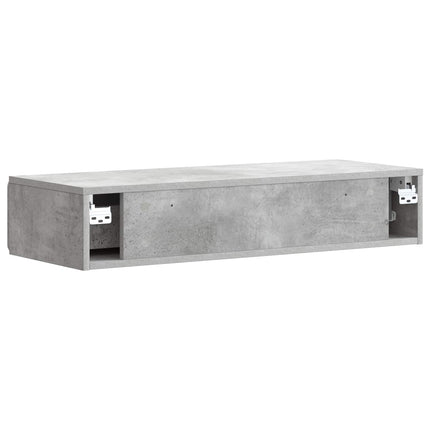 Väggmonterad sidobord Betonggrå 87,5 x 34,5 x 17 cm