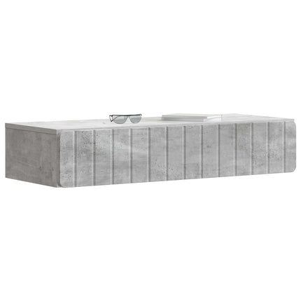 Väggmonterad sidobord Betonggrå 87,5 x 34,5 x 17 cm