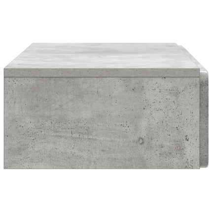 Väggmonterad sidobord Betonggrå 87,5 x 34,5 x 17 cm