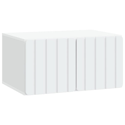 Väggmonterad TV-bänk Vit 59,5 x 41 x 30 cm Konstruerat trä