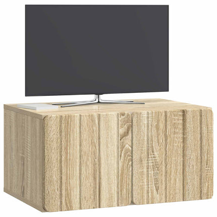 Väggmonterad TV-bänk Väggmonterad Sonoma-ek 59,5 x 41 x 30 cm
