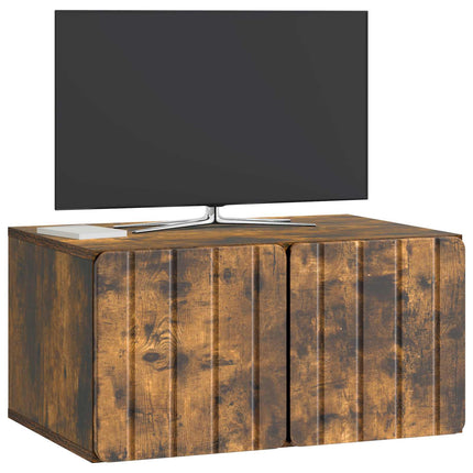Väggmonterad TV-bänk Rökt ek 59,5 x 41 x 30 cm Konstruerat trä