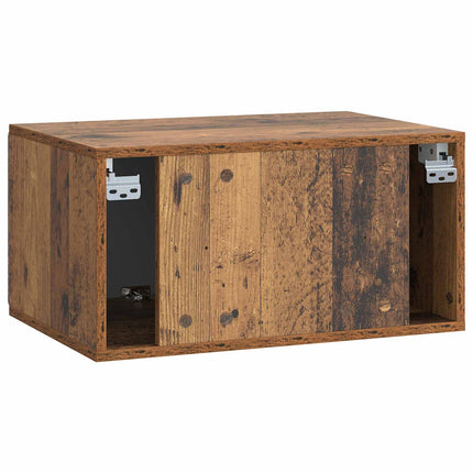 Väggmonterad TV-bänk 59,5 x 41 x 30 cm Gammalt trä