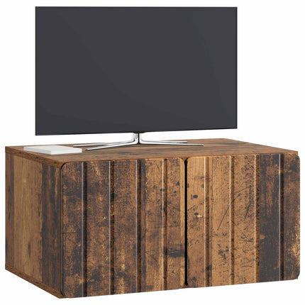 Väggmonterad TV-bänk Väggmonterad Gammalt trä 59,5 x 41 x 30 cm