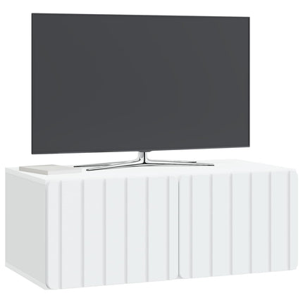 Väggmonterad TV-bänk Vit 78,5 x 41 x 30 cm Konstruerat trä