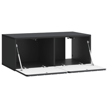 Väggmonterad TV-bänk 78,5 x 41 x 30 cm Svart Konstruerat trä