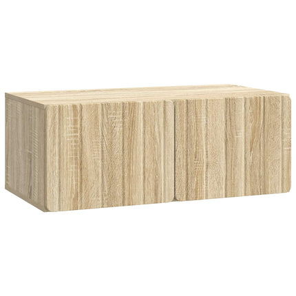 Väggmonterad TV-bänk Väggmonterad Sonoma-ek 78,5 x 41 x 30 cm