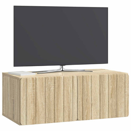 Väggmonterad TV-bänk Väggmonterad Sonoma-ek 78,5 x 41 x 30 cm