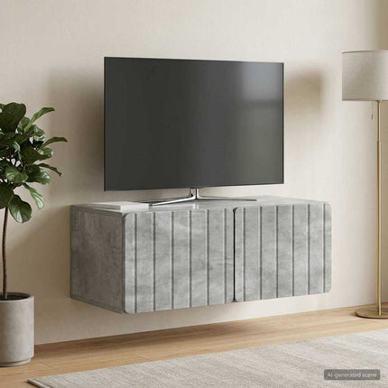 Väggmonterad TV-bänk 78,5 x 41 x 30 cm Betonggrå