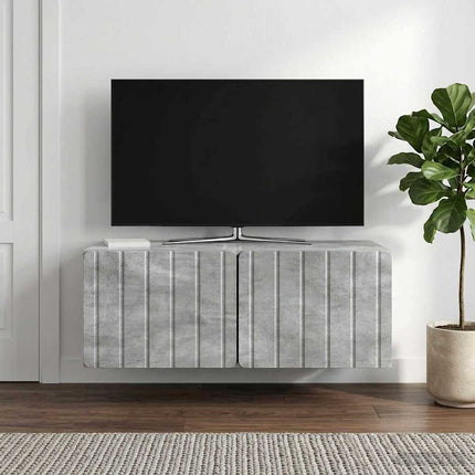 Väggmonterad TV-bänk 78,5 x 41 x 30 cm Betonggrå