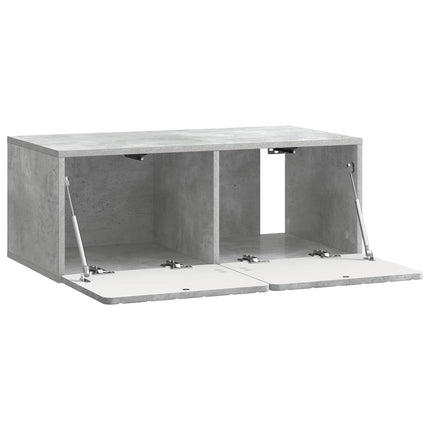 Väggmonterad TV-bänk Väggmonterad Betonggrå 78,5 x 41 x 30 cm
