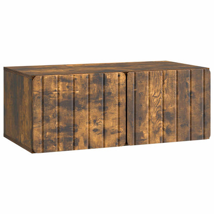Väggmonterad TV-bänk Rökt ek 78,5 x 41 x 30 cm Konstruerat trä