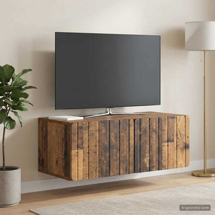Väggmonterad TV-bänk 78,5 x 41 x 30 cm Gammalt trä