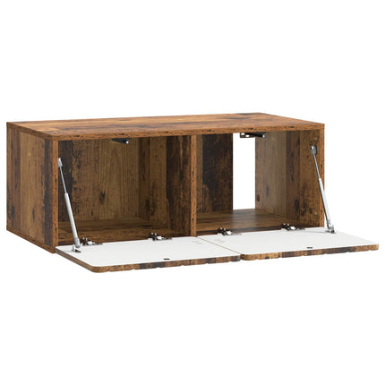 Väggmonterad TV-bänk 78,5 x 41 x 30 cm Gammalt trä