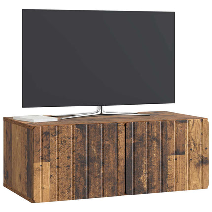 Väggmonterad TV-bänk Väggmonterad Gammalt trä 78,5 x 41 x 30 cm
