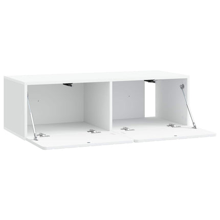 Väggmonterad TV-bänk Vit 98 x 41 x 30 cm Konstruerat trä