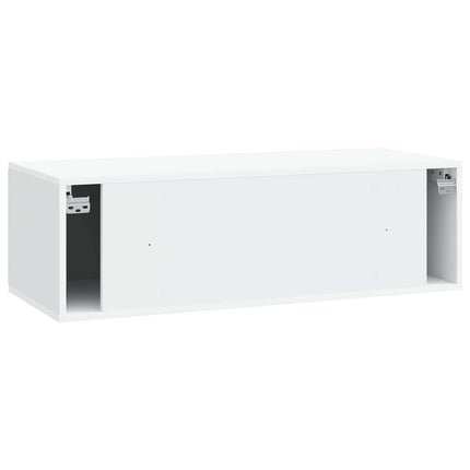 Väggmonterad TV-bänk Vit 98 x 41 x 30 cm Konstruerat trä