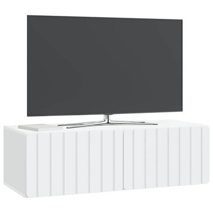 Väggmonterad TV-bänk Vit 98 x 41 x 30 cm Konstruerat trä