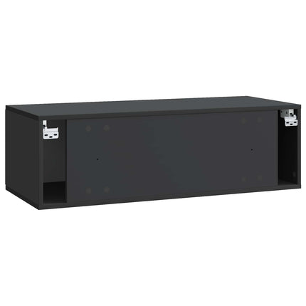 Väggmonterad TV-bänk Svart 98 x 41 x 30 cm Konstruerat trä