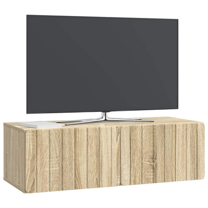 Väggmonterad TV-bänk Sonoma-ek 98 x 41 x 30 cm Konstruerat trä
