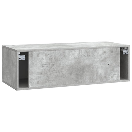 Väggmonterad TV-bänk Betonggrå 98 x 41 x 30 cm Konstruerat trä